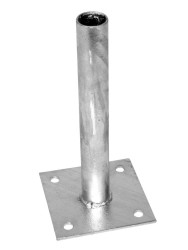 Patka Zn k montáži kulatého sloupku na betonový základ Ø 48 mm
