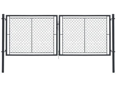 Brána IDEAL II. dvoukřídlá, 3605x1950, Zn+PVC, antracit 8595068453247 PLOTY Sklad10 5