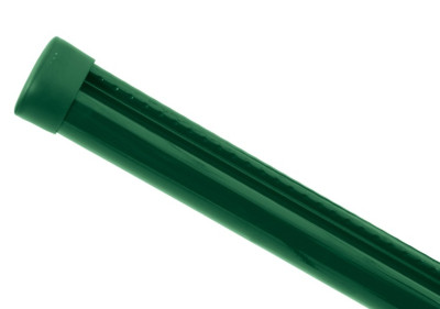 Sloupek kulatý PILCLIP Zn + PVC s montážní lištou 1700/48/1,5mm, zelená čepička