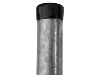 Sloupek kulatý IDEAL Zn 2000/48/1,5mm, černá čepička