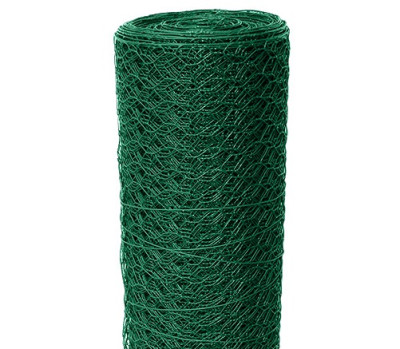 Chovatelské šestihranné pletivo Zn+PVC HOBBY 25/500/10m, zelené