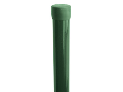Sloupek kulatý IDEAL Zn + PVC 2000/48/1,5mm, zelená čepička, zelený 859506840170