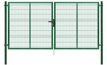 Brána PILOFOR dvoukřídlá, 4118x2045 mm, zelená