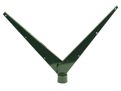 Bavolet Zn + PVC na kulatý sloupek Ø 48mm, tvar "V" 8595068448601 PLOTY Sklad10 