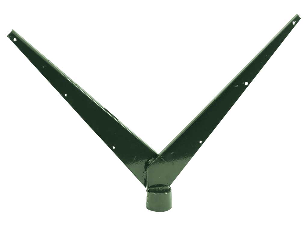 Bavolet Zn + PVC na kulatý sloupek Ø 48mm, tvar "V" 8595068448601 PLOTY Sklad10 5