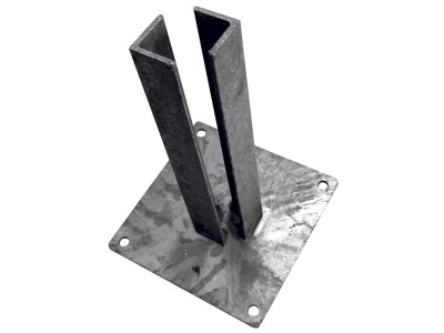 Patka Zn k montáži sloupku branky / brány na betonový základ 80x80 mm 8595068453124 PLOTY Sklad10 5